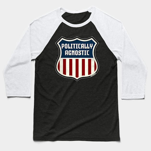 Politically Agnostic Baseball T-Shirt by Garment Monkey Co.